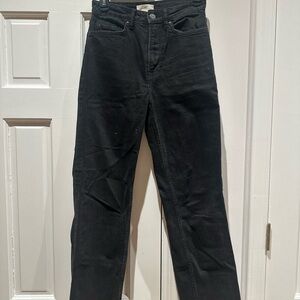 H&M Black Straight Leg Jeans for Women
